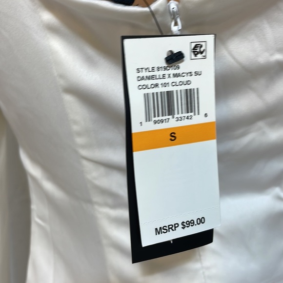 NWT(S)(XL) satin mini double square long sleeves Bernstein ivory or lime green - Picture 11 of 15